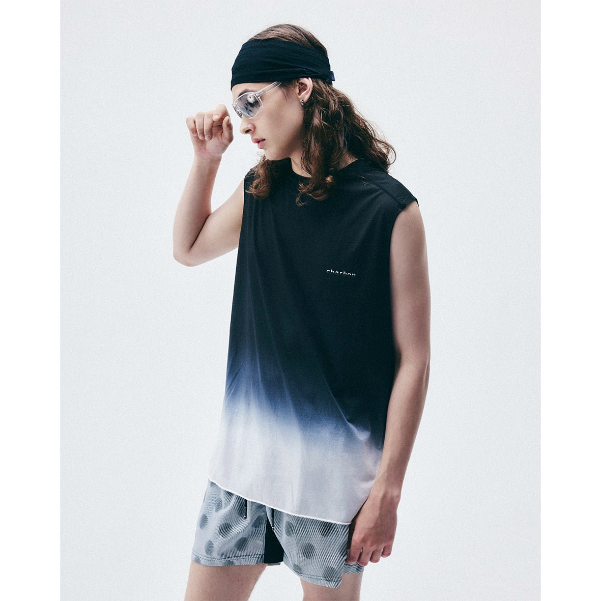 DIP DYE SHEER SLEEVELESS