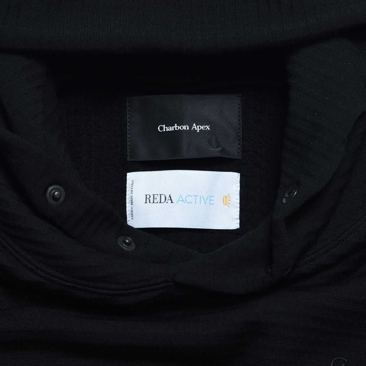 Apex merino wool grid hoodie