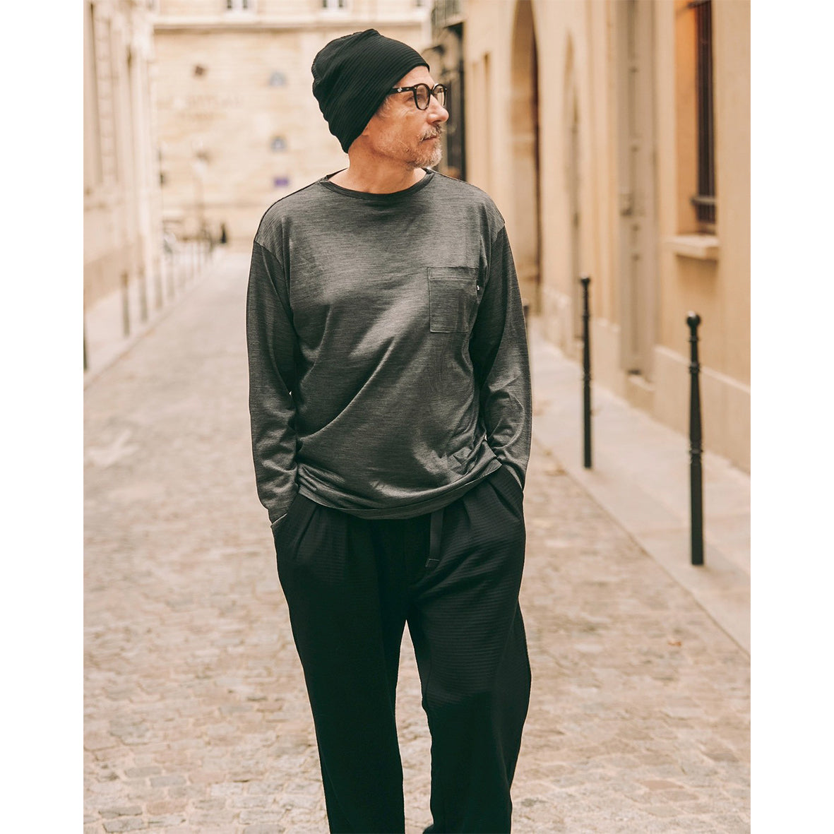 Apex merino wool grid beanie