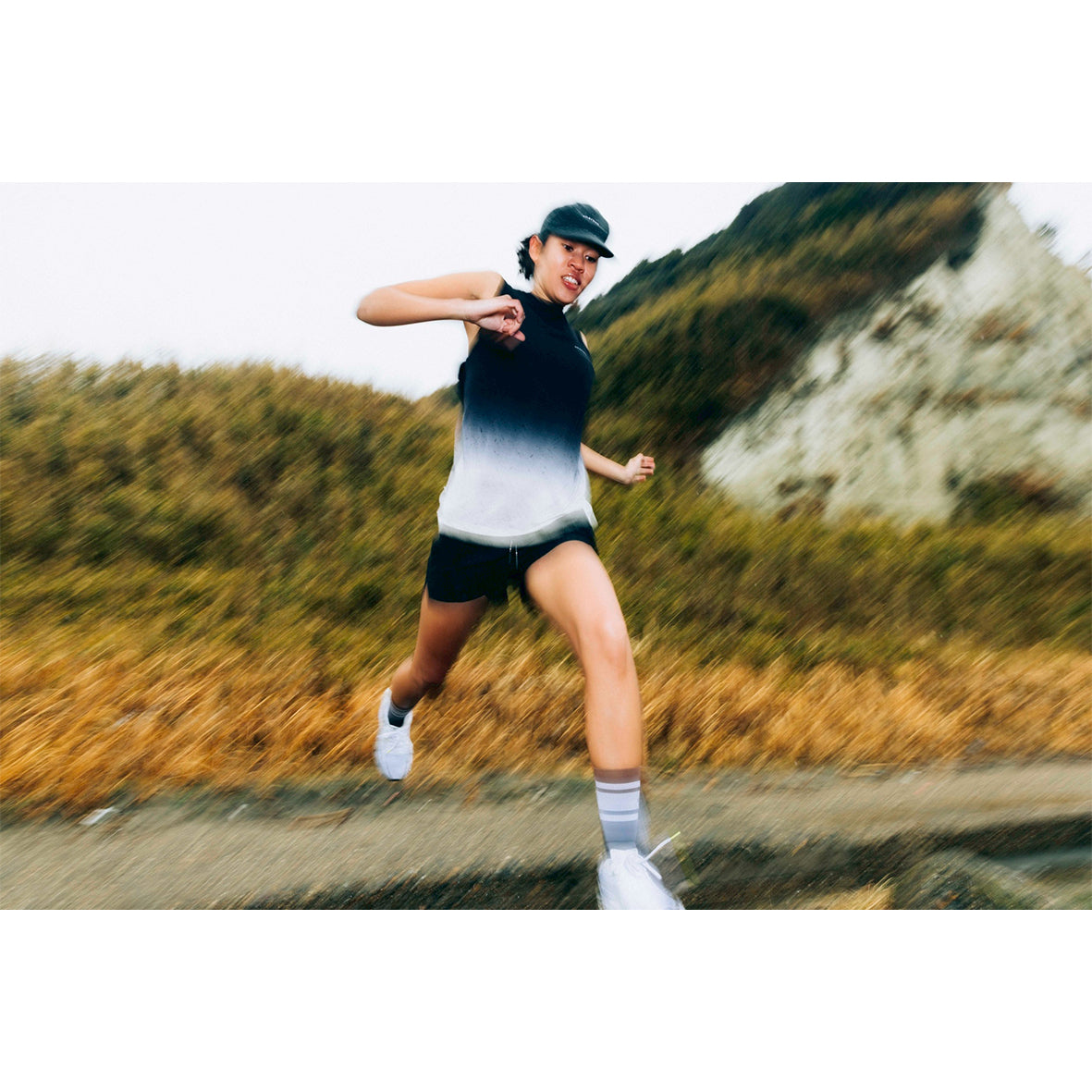 REDA WOOL DIP DYE SLEEVELESS T-SHIRT