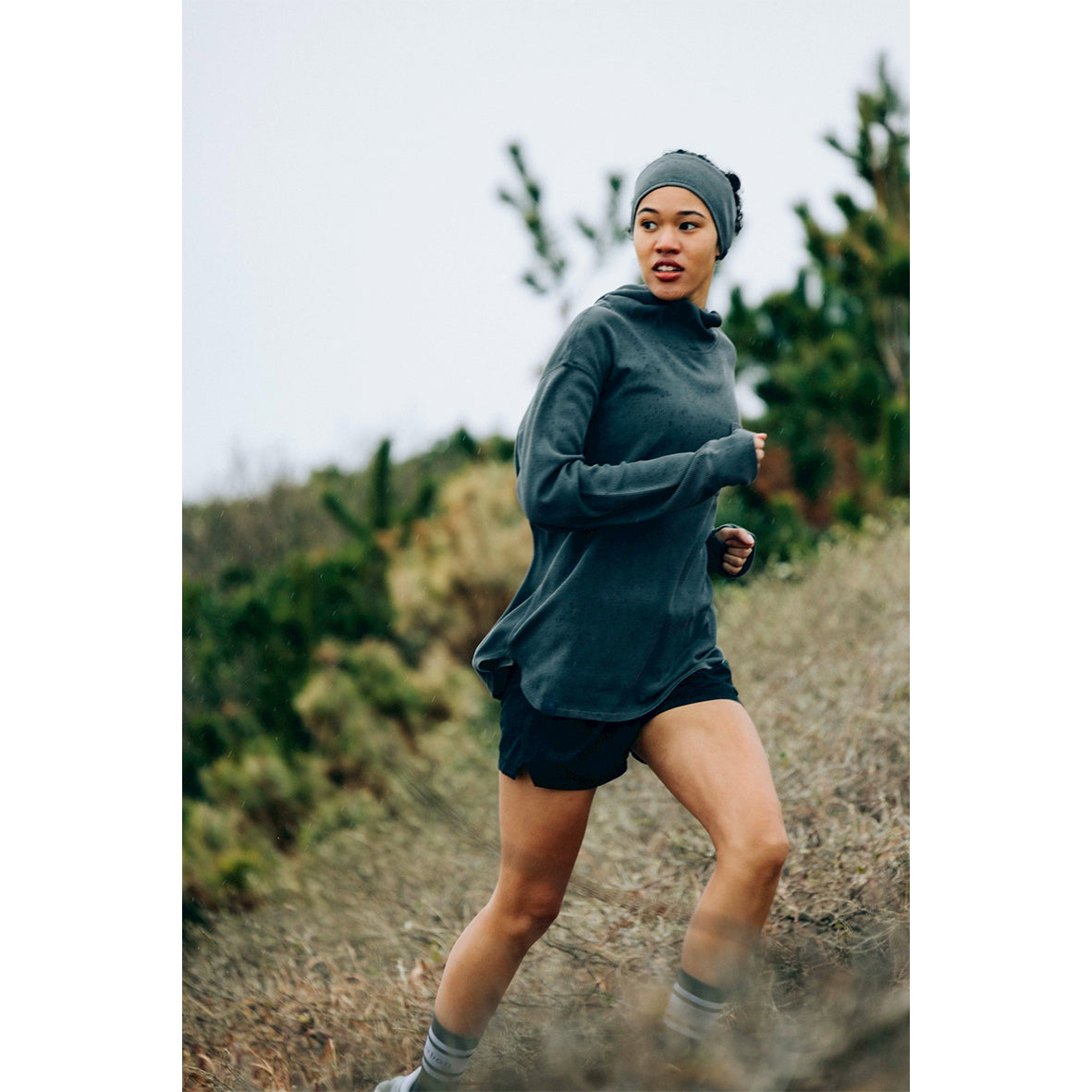 PIGMENT DYE WAFFLE HOODIE