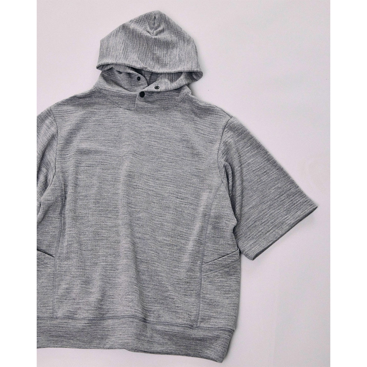 APEX Merino Wool Grid Short-Sleeve Hoodie