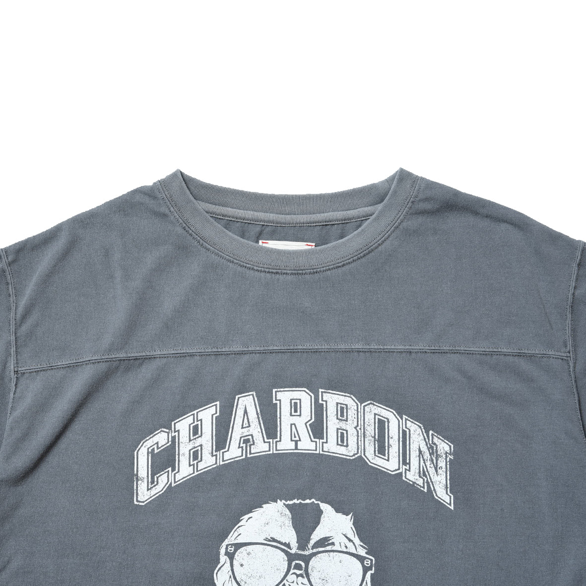 PIGMENT DYE PRINT FOOTBALL T-SHIRT ”CAVALIER”