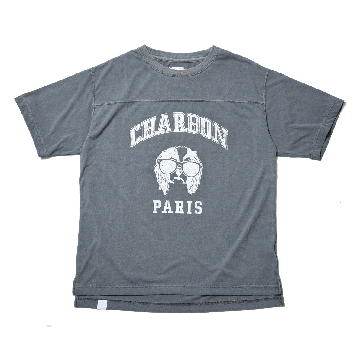PIGMENT DYE PRINT FOOTBALL T-SHIRT ”CAVALIER”