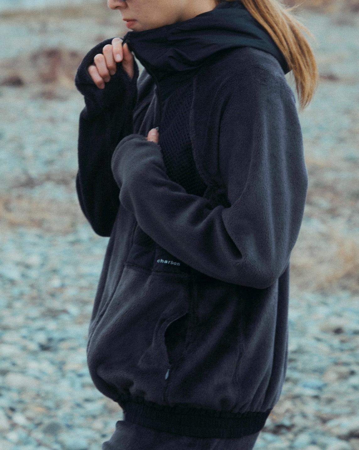 LIMONTA NYLON / SHAGGY FLEECE ZIP PARKA