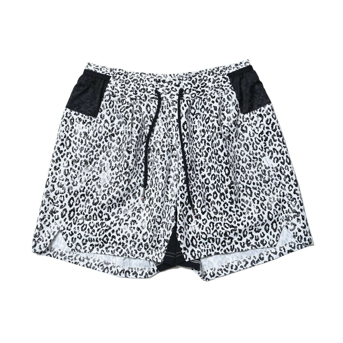 WHITE LEOPADRD  7 POCKETS RACING SHORTS