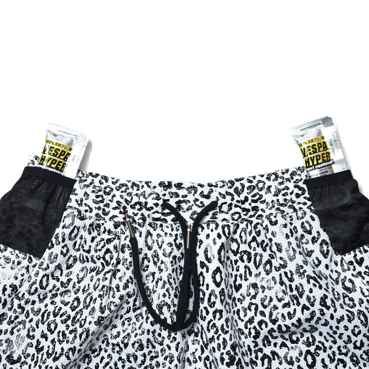WHITE LEOPADRD  7 POCKETS RACING SHORTS