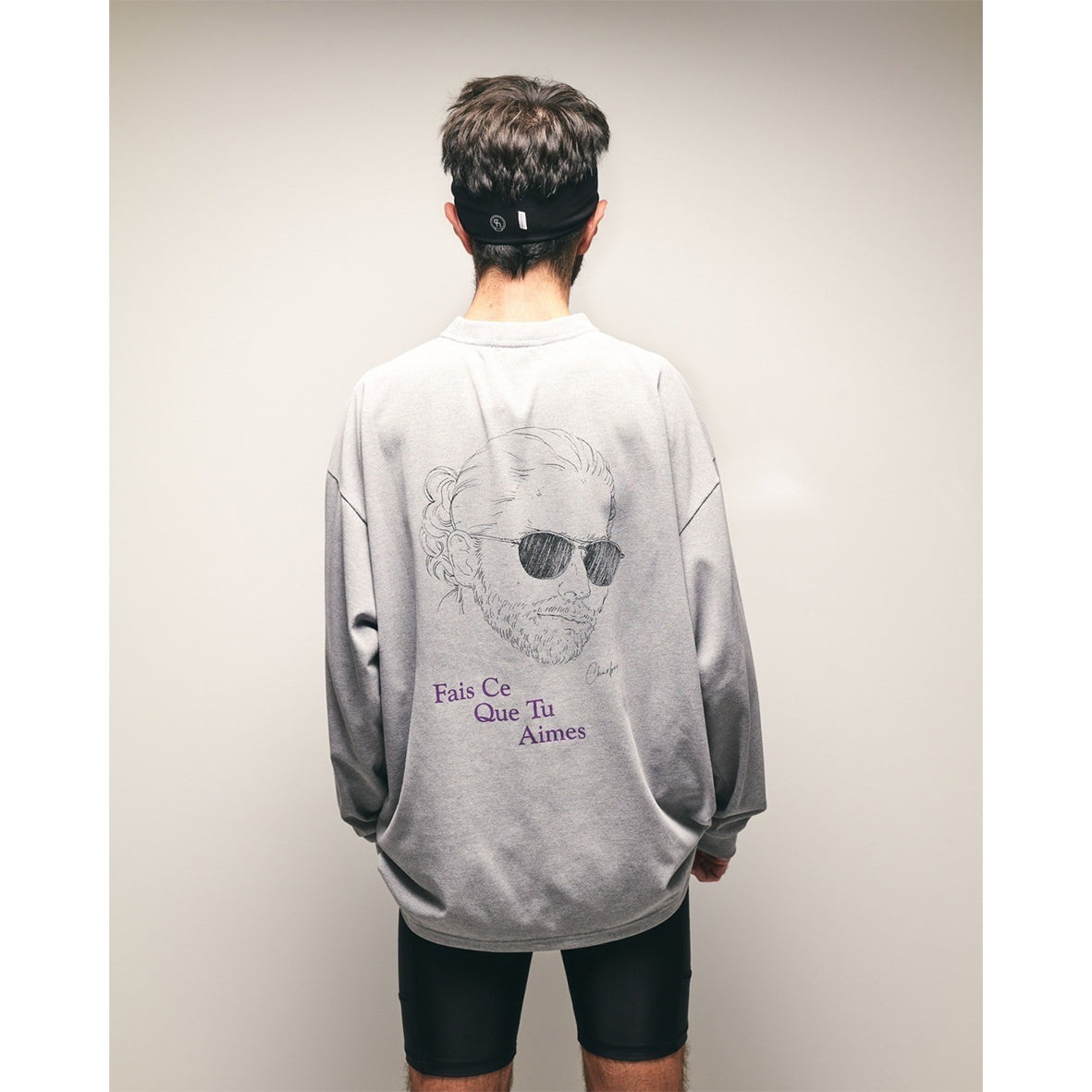 CHARCOAL DRAWING "DANDY" DRY LONG SLEEVE T-SHIRT