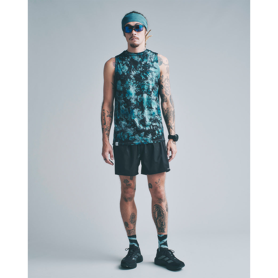 REDA WOOL TIE-DYE SLEEVELESS T-SHIRT