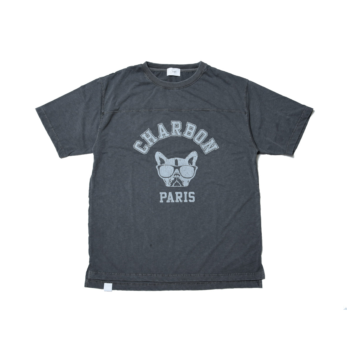 PIGMENT DYE PRINT FOOTBALL T-SHIRT