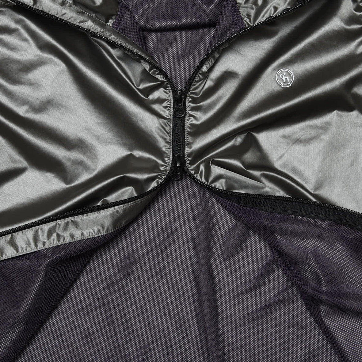 LIMONTA CHAMBRAY NYLON ZIP UP PARKA