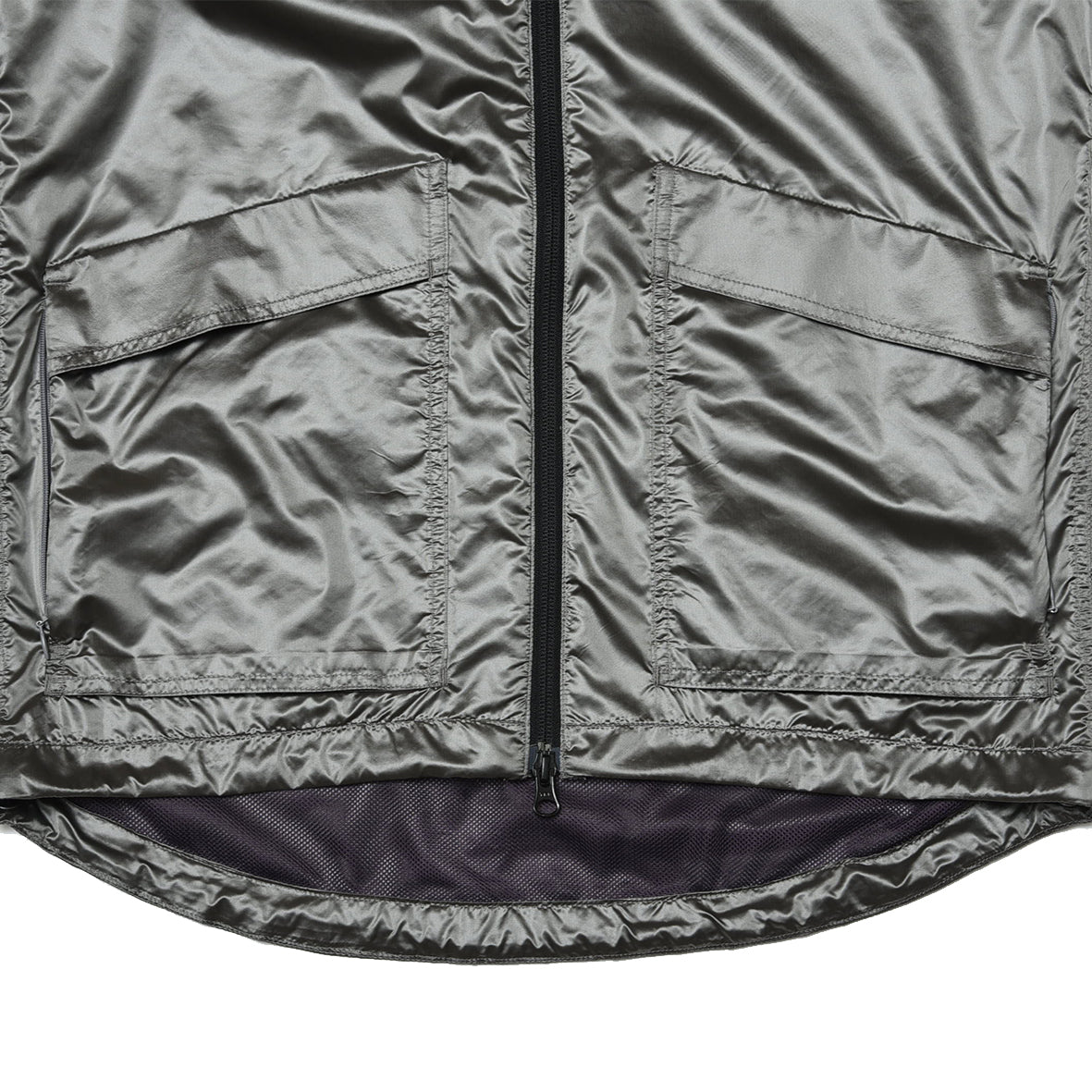 LIMONTA CHAMBRAY NYLON ZIP UP PARKA