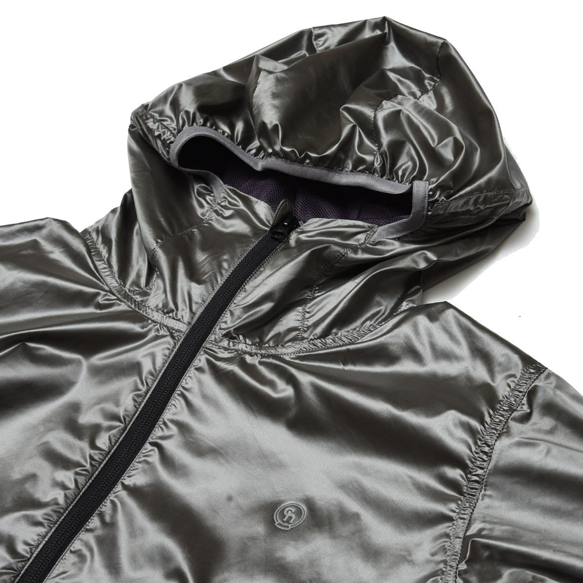 LIMONTA CHAMBRAY NYLON ZIP UP PARKA