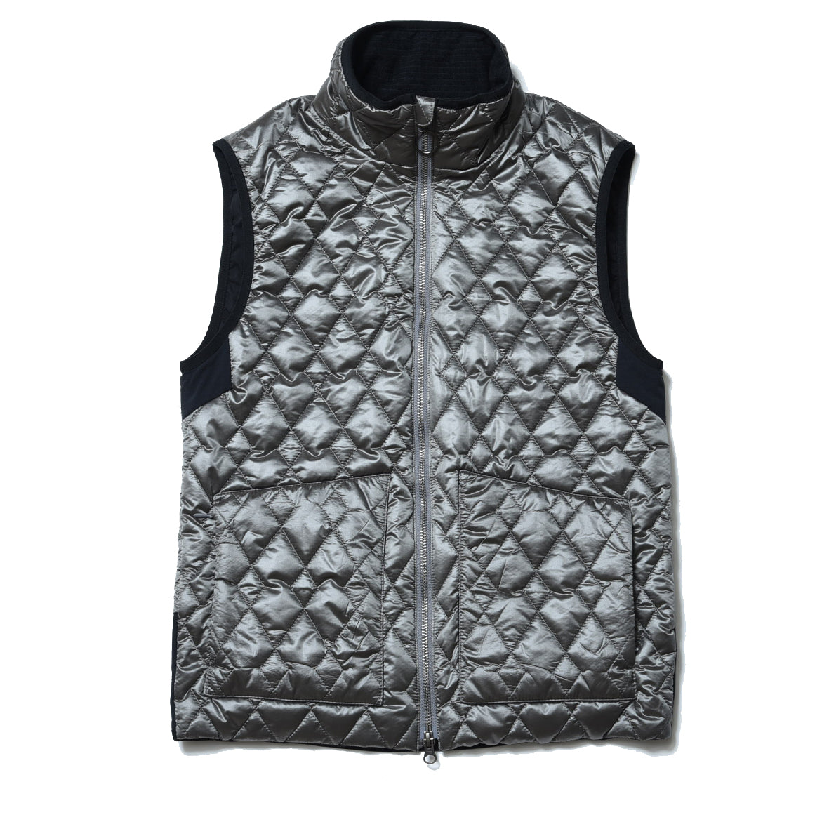 LIMONTA CHAMBRAY NYLON PUFF VEST SILVER