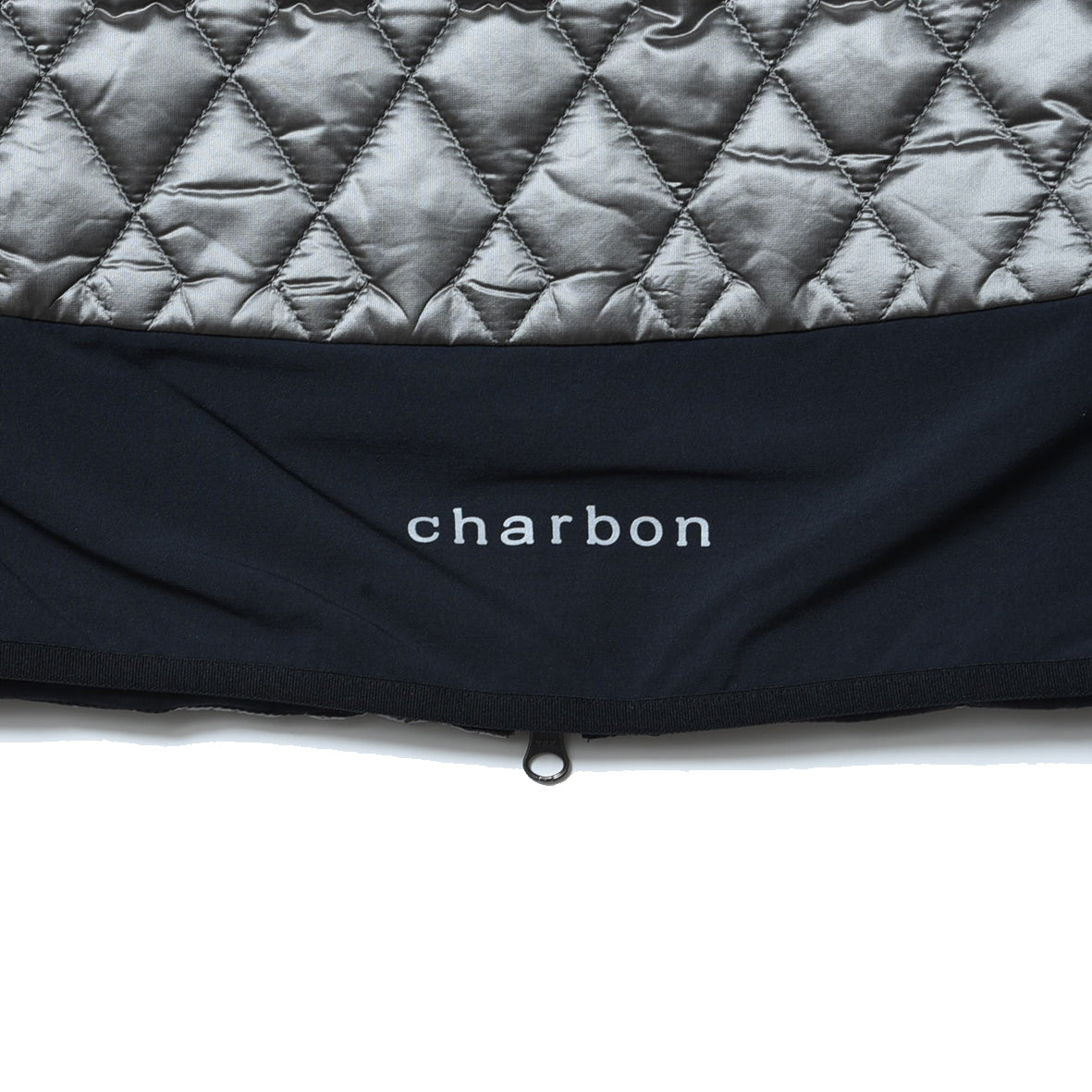 LIMONTA CHAMBRAY NYLON PUFF VEST SILVER