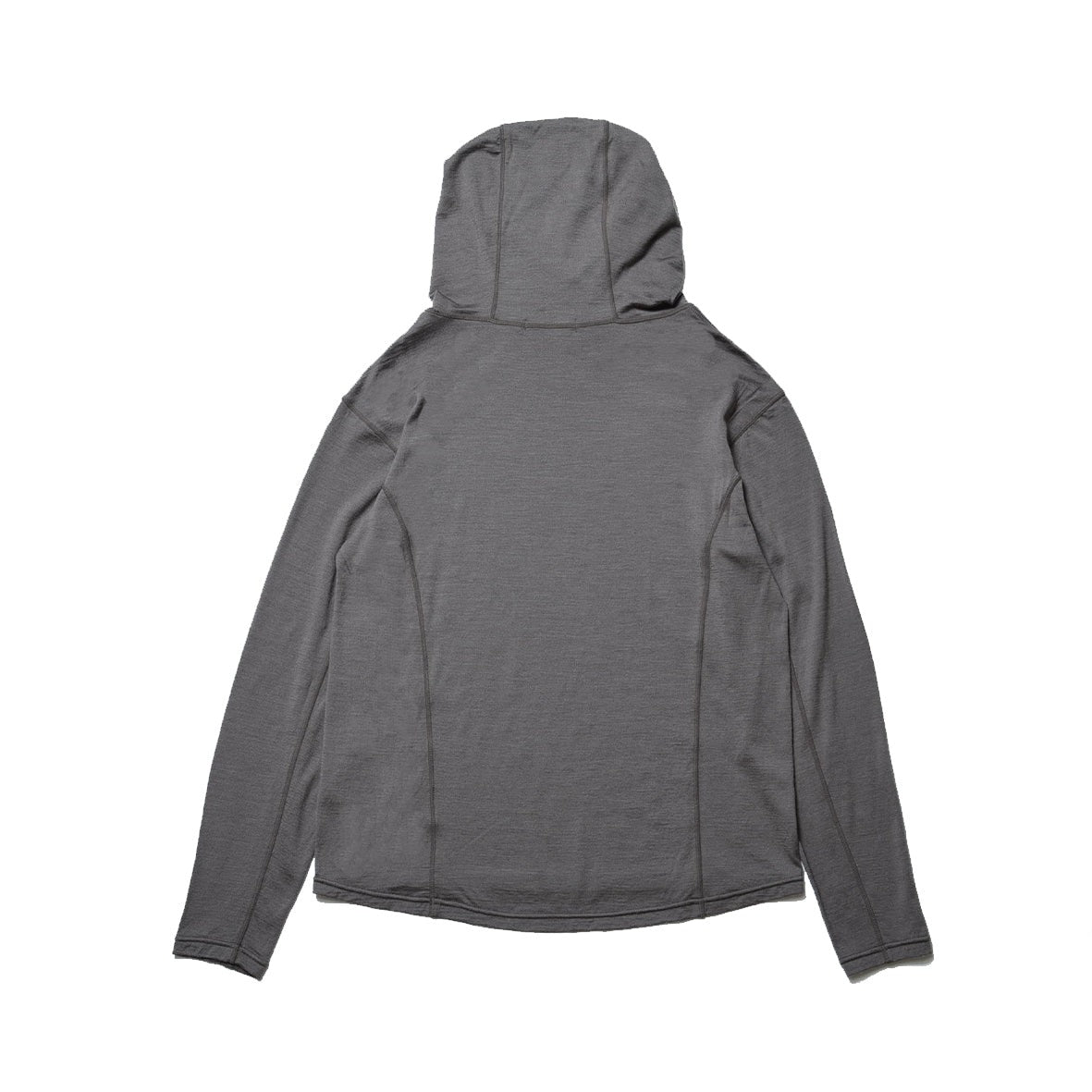 WOOL SOLID HOODIE GREY BEIGE