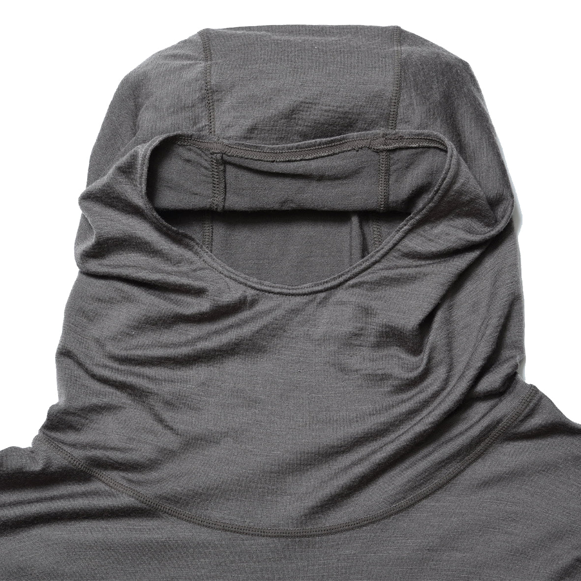 WOOL SOLID HOODIE GREY BEIGE