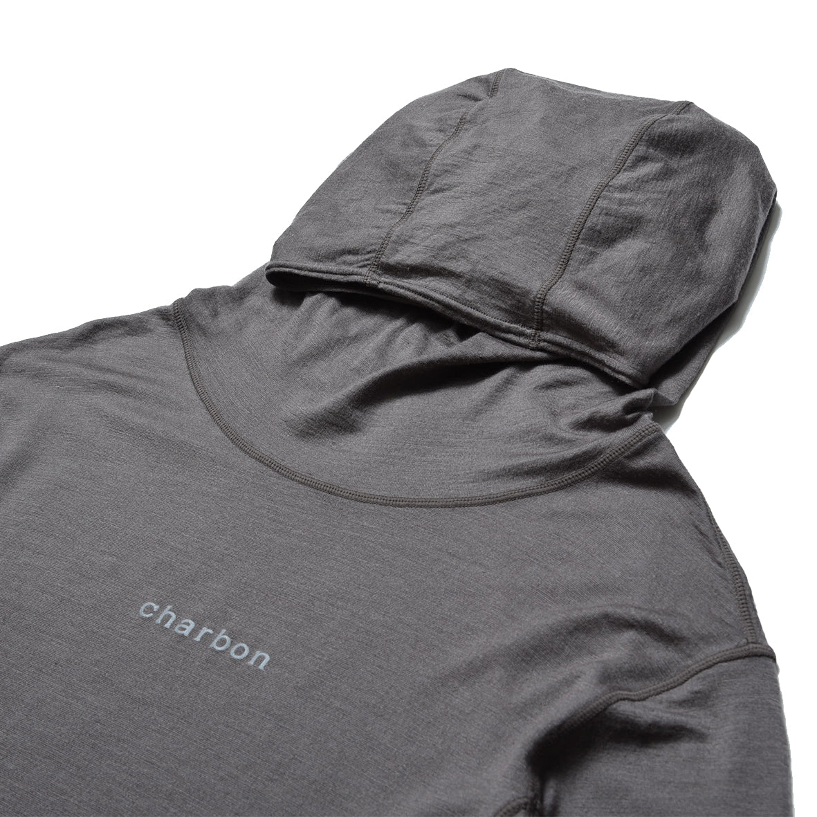 WOOL SOLID HOODIE GREY BEIGE