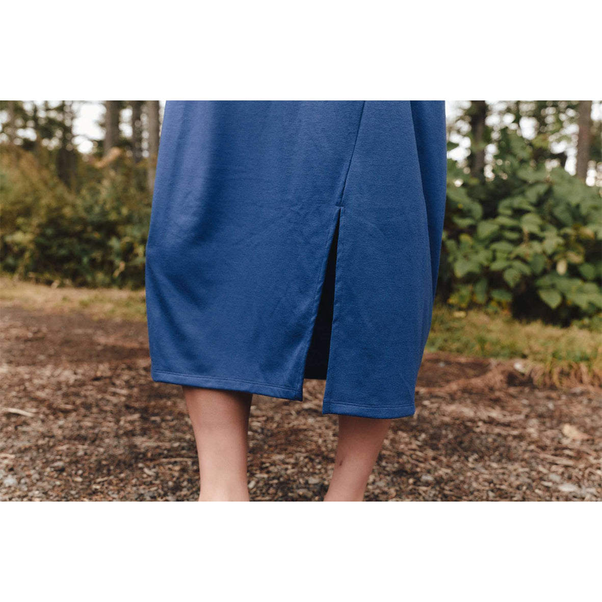 DRY LOGO ASYMMETRY HOODY DRESS