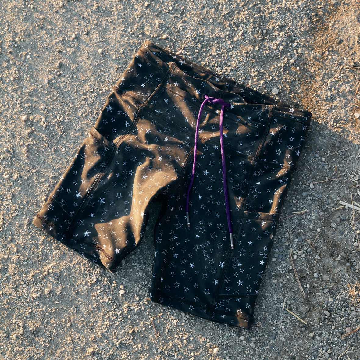 BLACK SHINING STAR 10 POCKETS SHORT LEGGINGS（MEN）