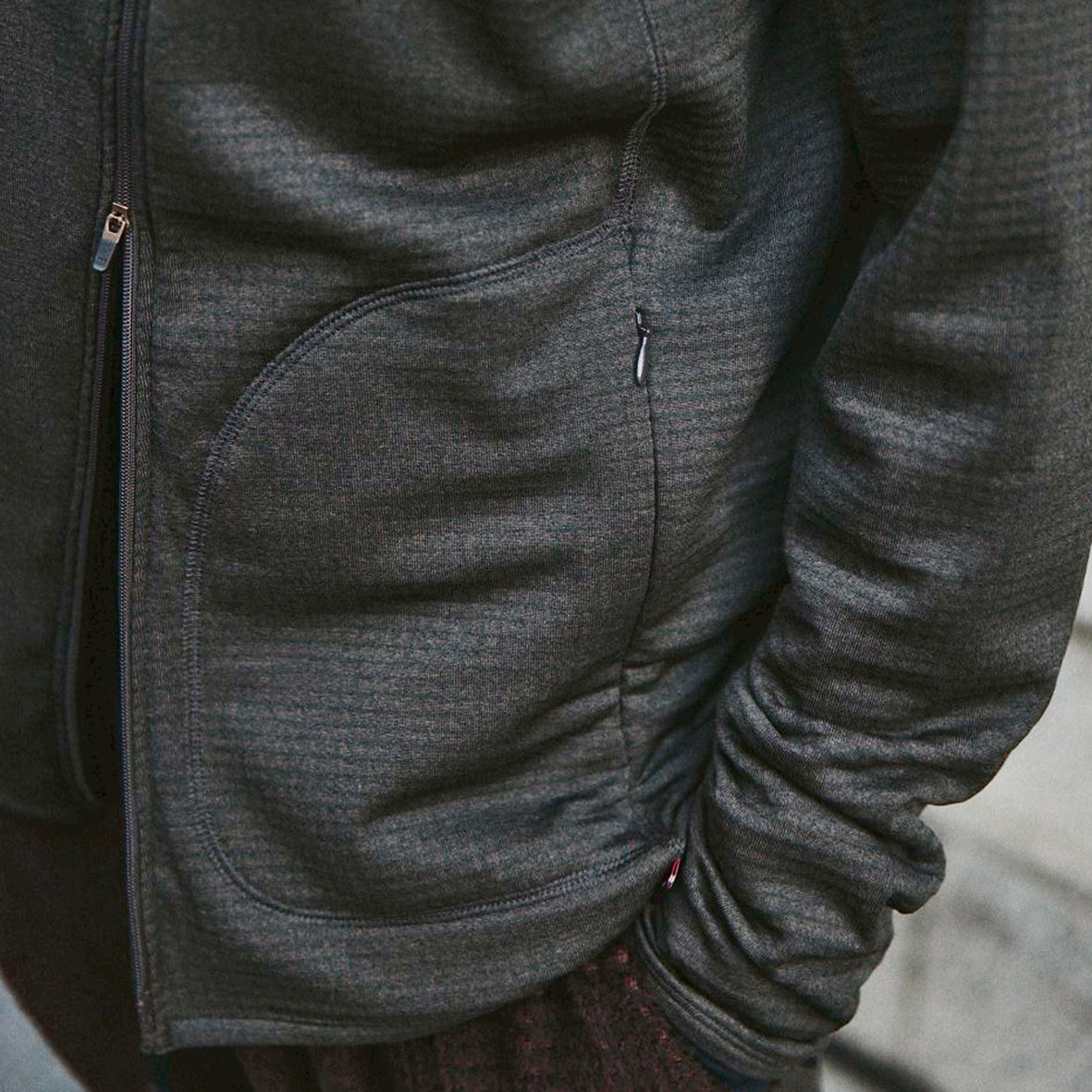 POLARTEC POWER GRID ZIP UP HOODIE