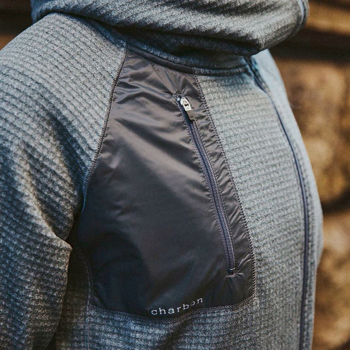 POLARTEC POWER GRID ZIP UP HOODIE