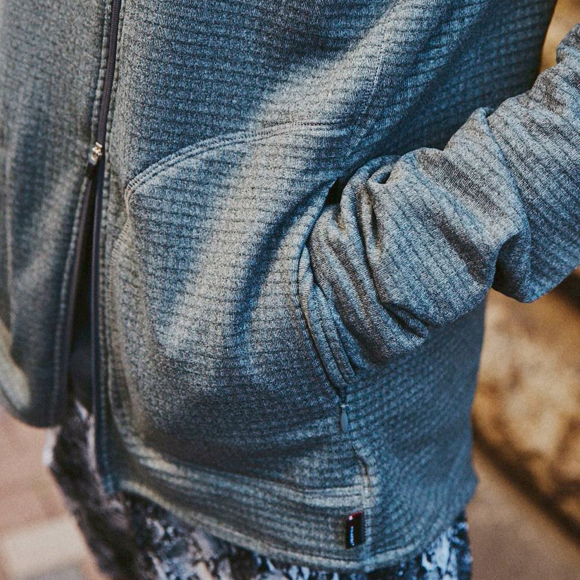 POLARTEC POWER GRID ZIP UP HOODIE