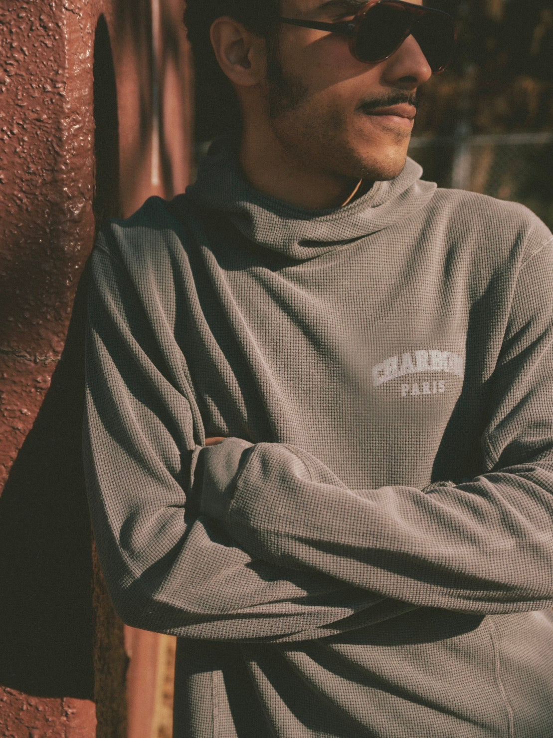 PIGMENT DYE WAFFLE HOODIE