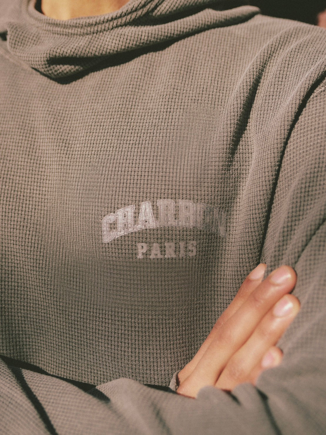 PIGMENT DYE WAFFLE HOODIE